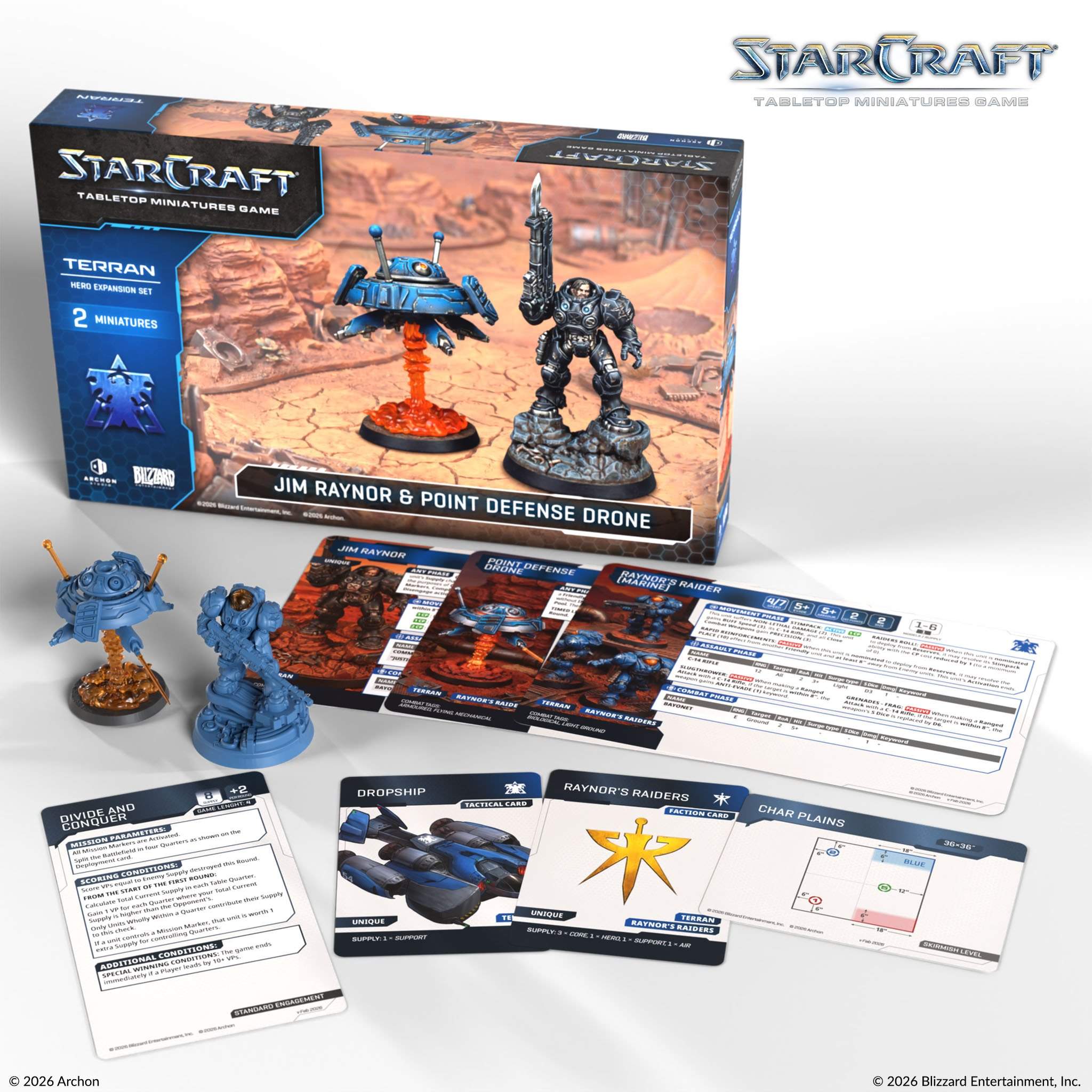 StarCraft®: Terran Hero - Jim Raynor & Point Defense Drone (plastic) (2)