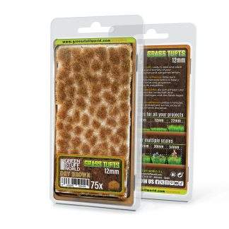 GRASS TUFTS - DRY BROWN - 12mm