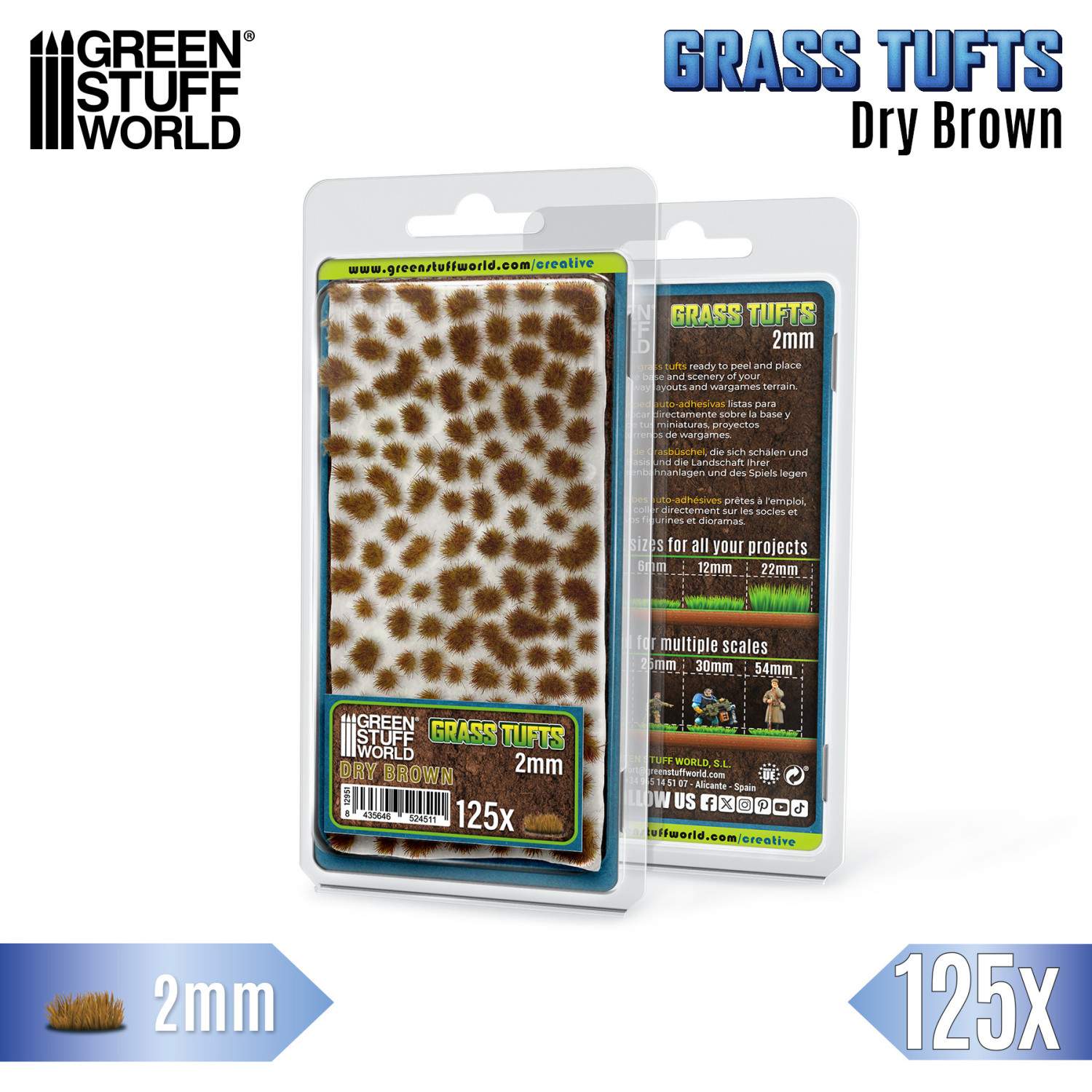 Static Grass Tufts 2 mm - Dry Brown - Bild 3