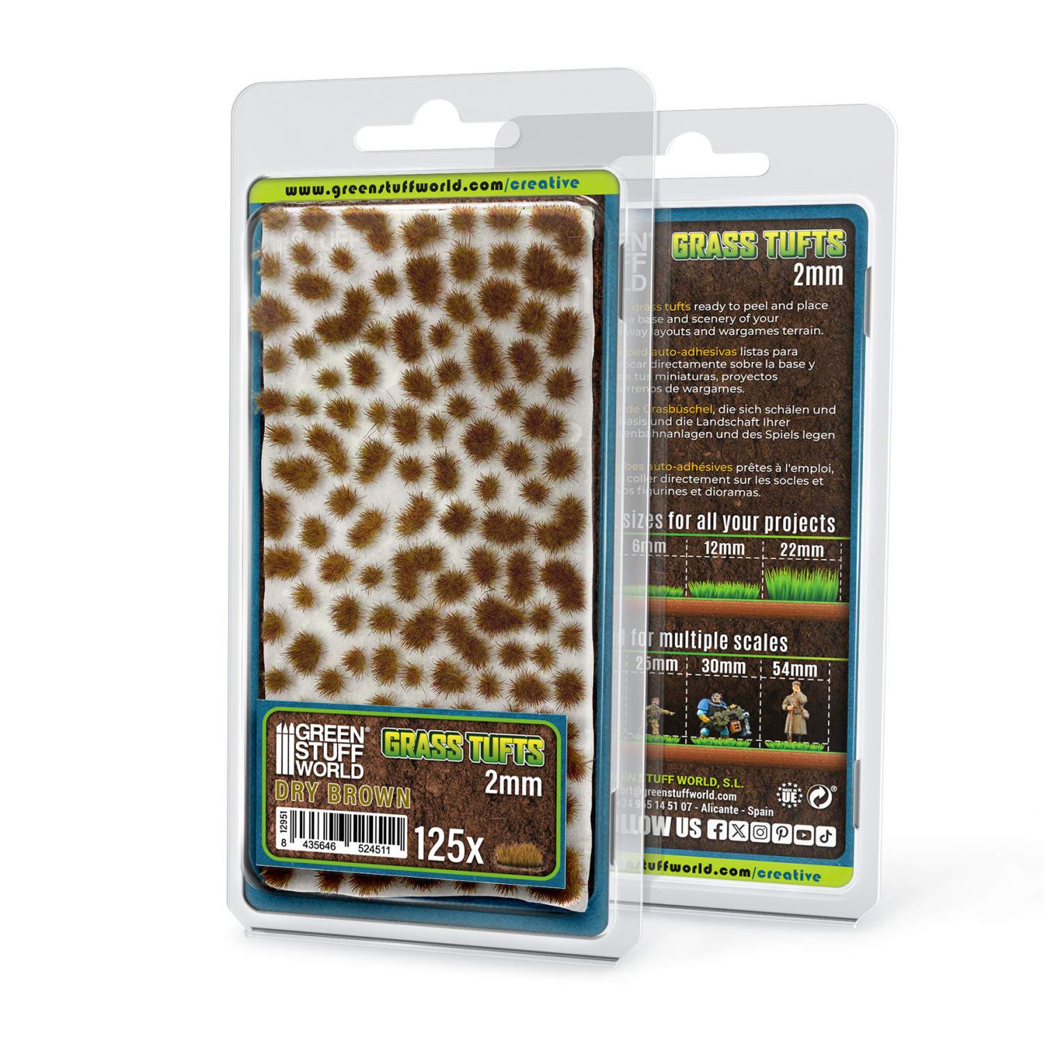 Static Grass Tufts 2 mm - Dry Brown