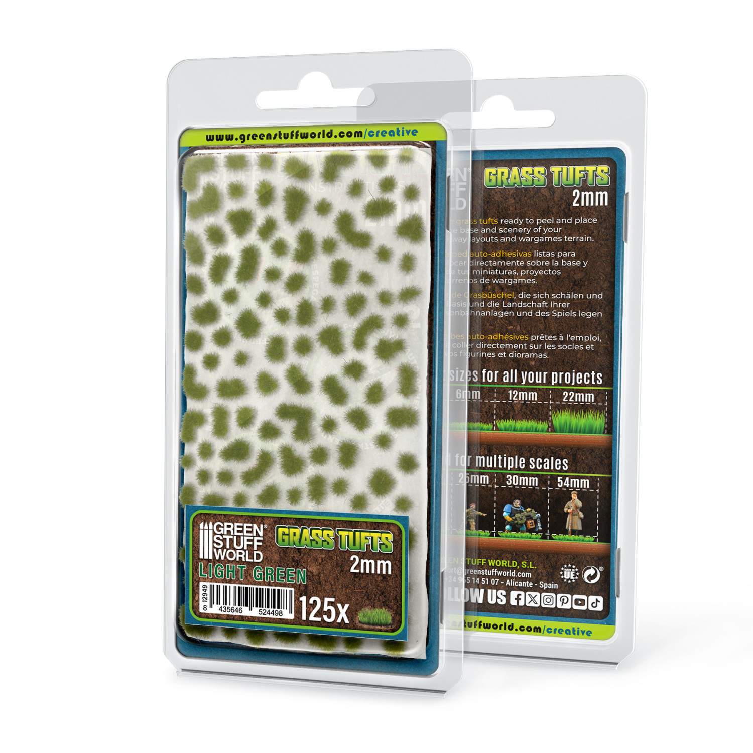 Static Grass Tufts 2 mm - Light Green