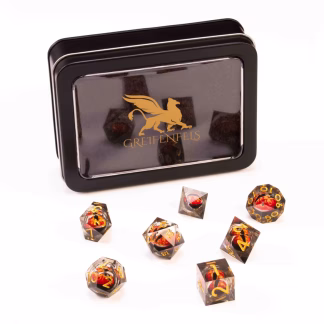 GREIFENFELS - RAZOR SERIES: RED DRAGON EYE, CLEAR, GOLD NUMBERS