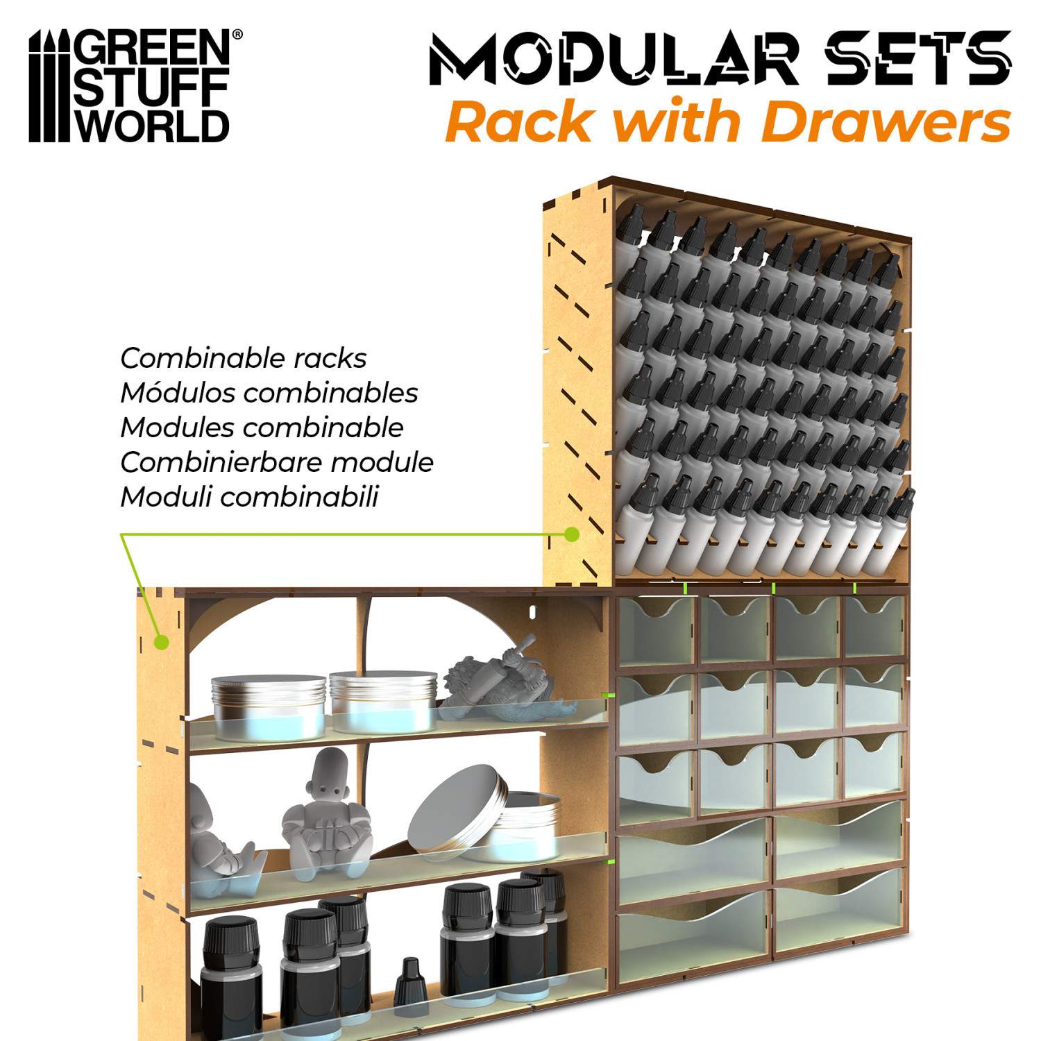 MDF Vertical rack with 16 Drawers - Bild 4
